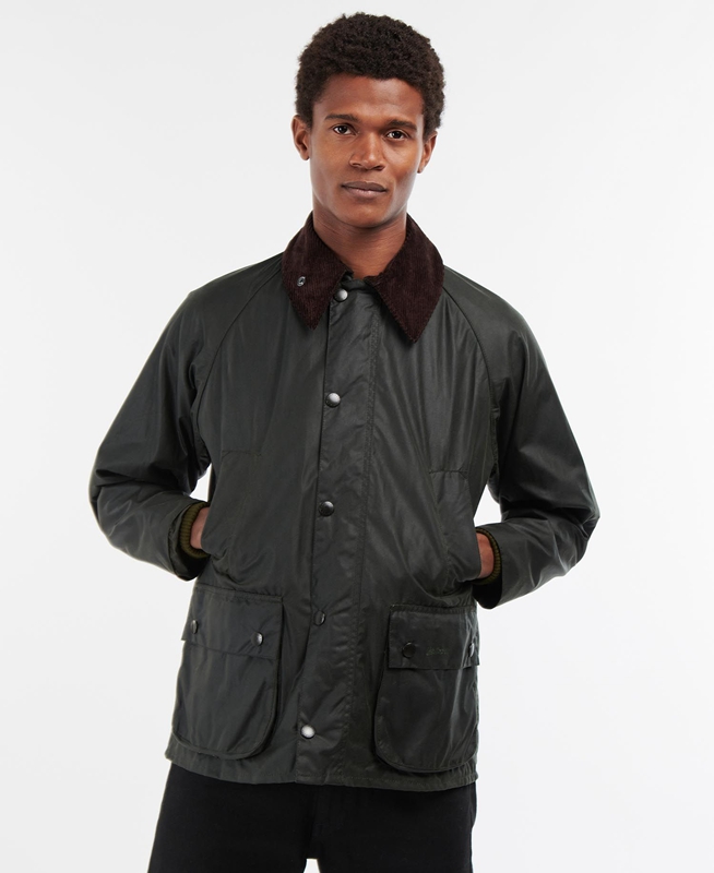 Black Men's Barbour Bedale® Waxed Jackets | UYRB-47023