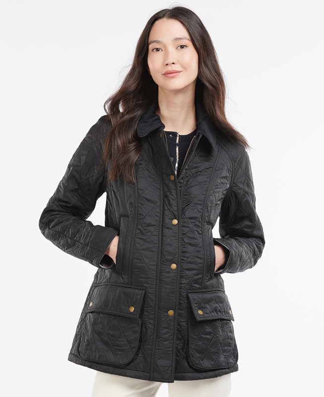 Black Women's Barbour Beadnell Polarquilt Quilted Jackets | ADBX-18596