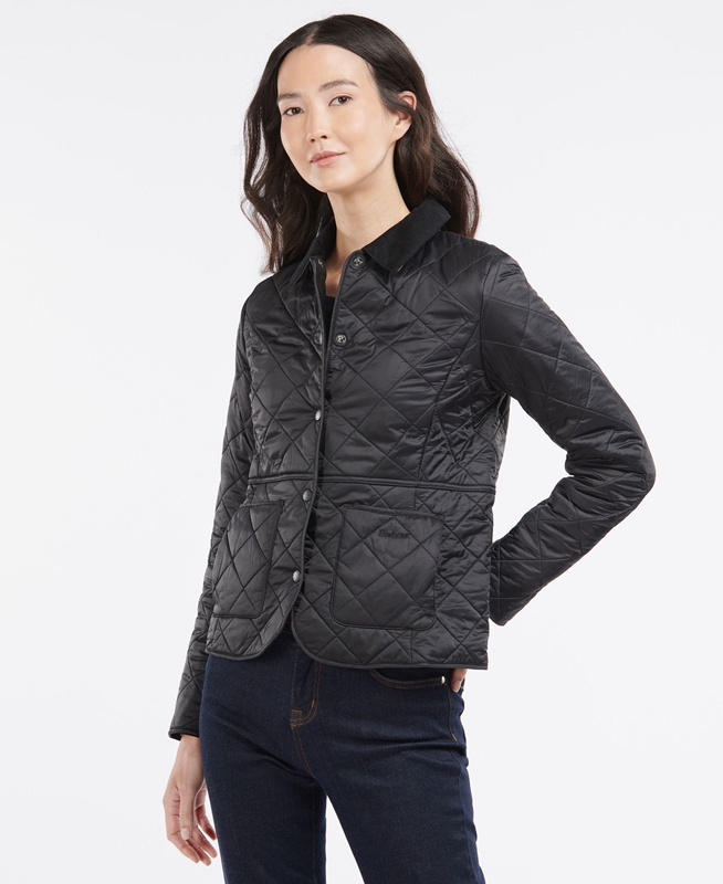 Black Women's Barbour Steppjacke Deveron Polarquilt Quilted Jackets | TIHZ-69405