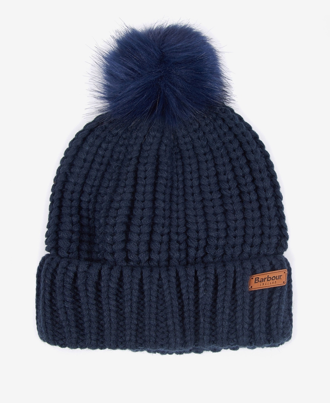 Blue Women's Barbour Beanie Saltburn Hats | CFYV-71034