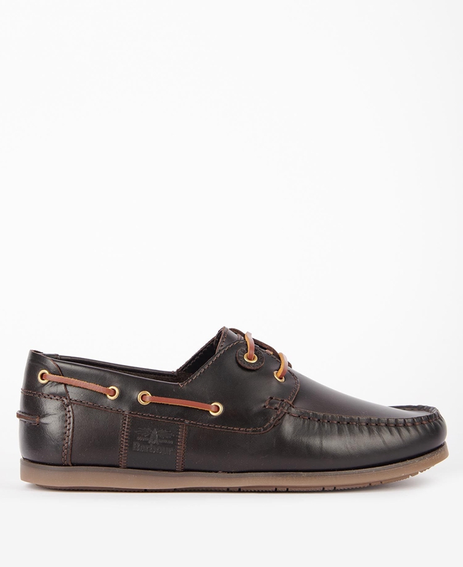 Coffee Men's Barbour Capstan Loafers | KHIZ-58379