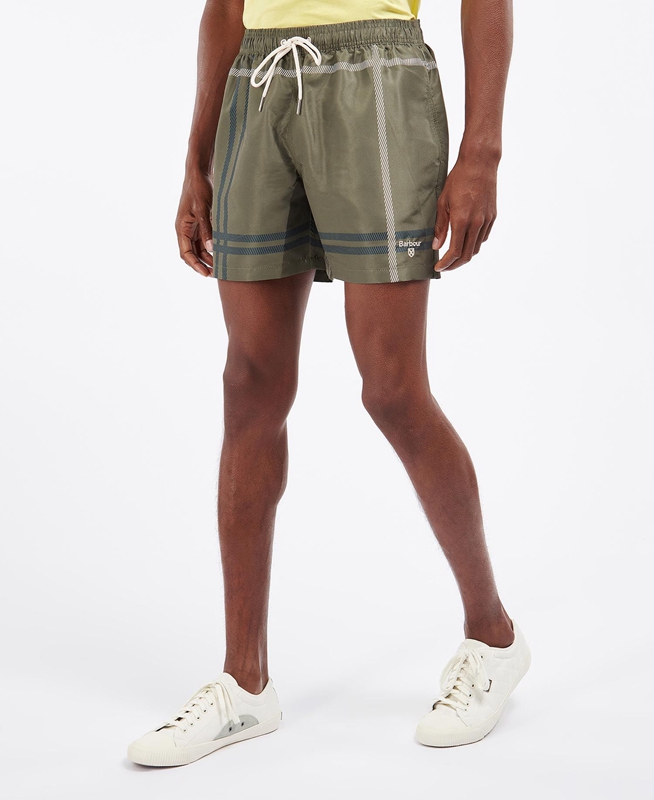 Green Men's Barbour Blaine Swim Pants | MSHK-82430