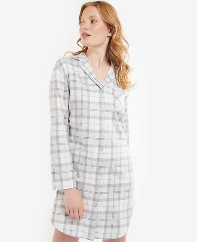 Grey Women's Barbour Etta Nightshirt Nightwear | UONK-14503