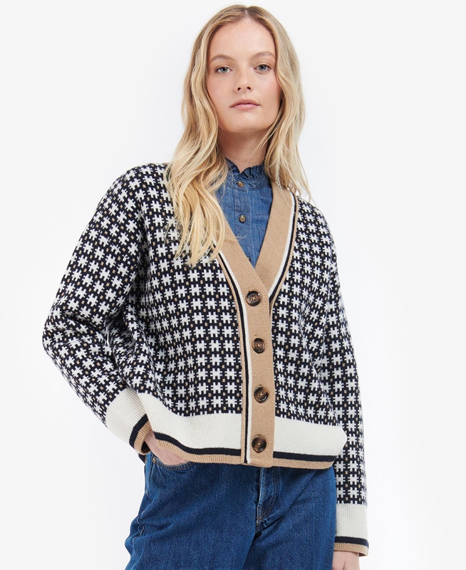 Multicolor Women's Barbour Francesca Cardigan Sweaters | IAEU-35708