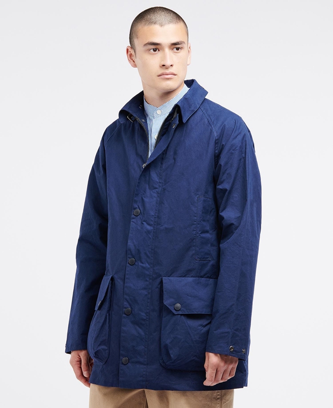 Navy Men's Barbour x Ally Capellino Back Casual Jackets | JSEB-41035