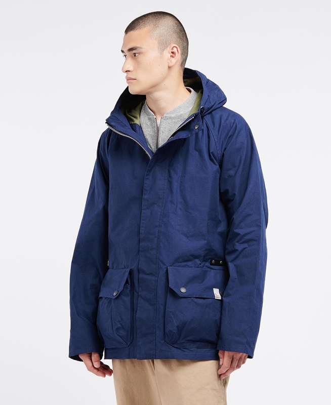 Navy Men's Barbour x Ally Capellino Ernest Casual Jackets | HYDV-37908