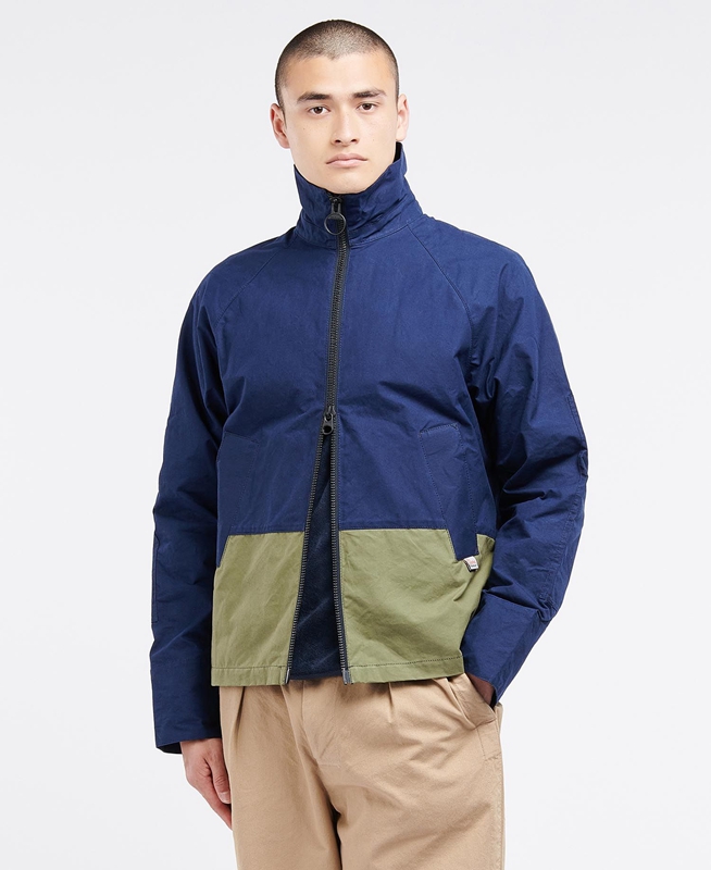 Navy Men's Barbour x Ally Capellino Hand Casual Jackets | BHAK-09721