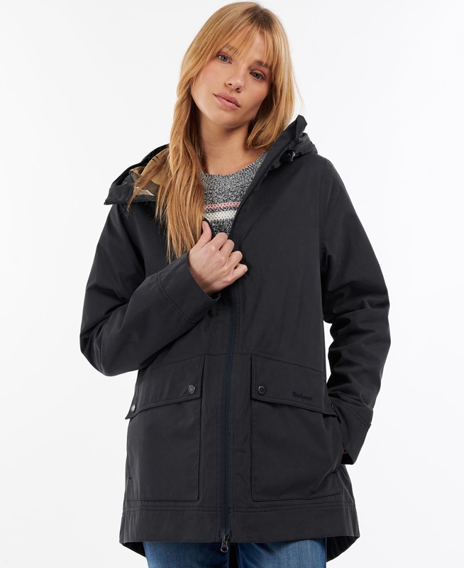 Navy Women's Barbour Armeria Waterproof Jackets | QLSU-01253