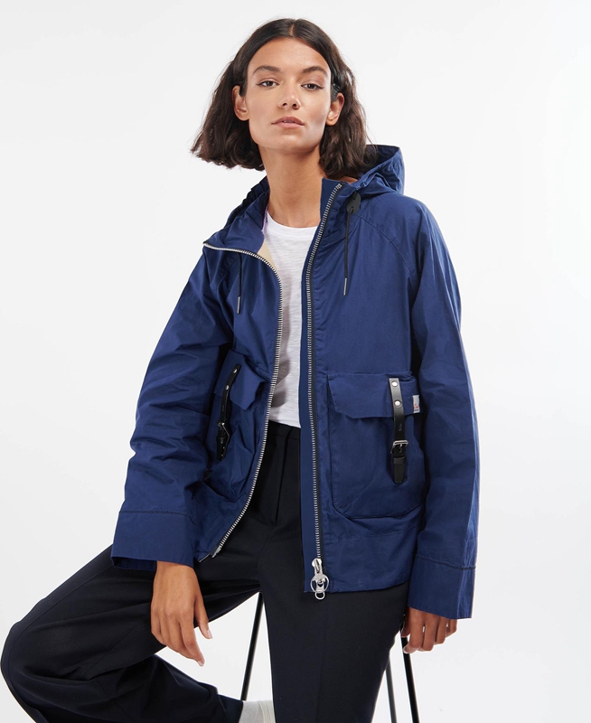 Navy Women's Barbour x Ally Capellino Tip Casual Jackets | RAVY-07396