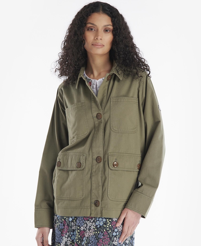 Olive Women's Barbour Coltsfoot Casual Jackets | HFCO-46278