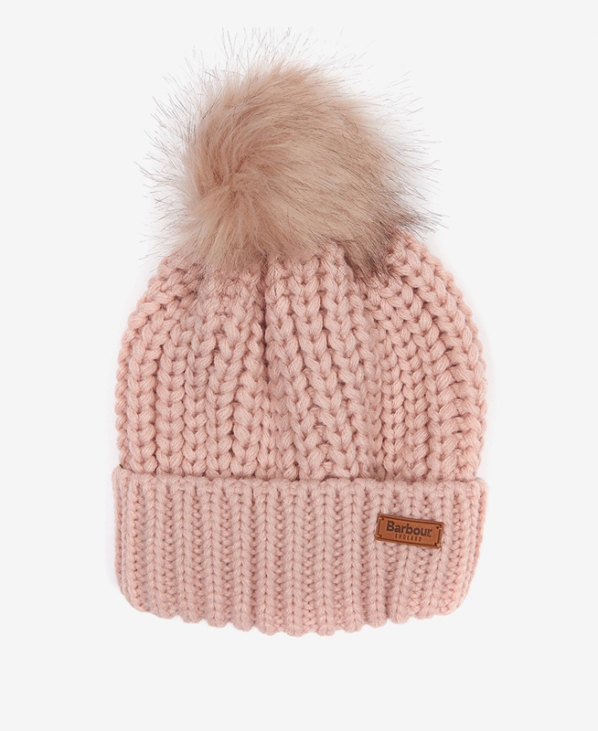 Pink Women's Barbour Beanie Saltburn Hats | FJBD-64593