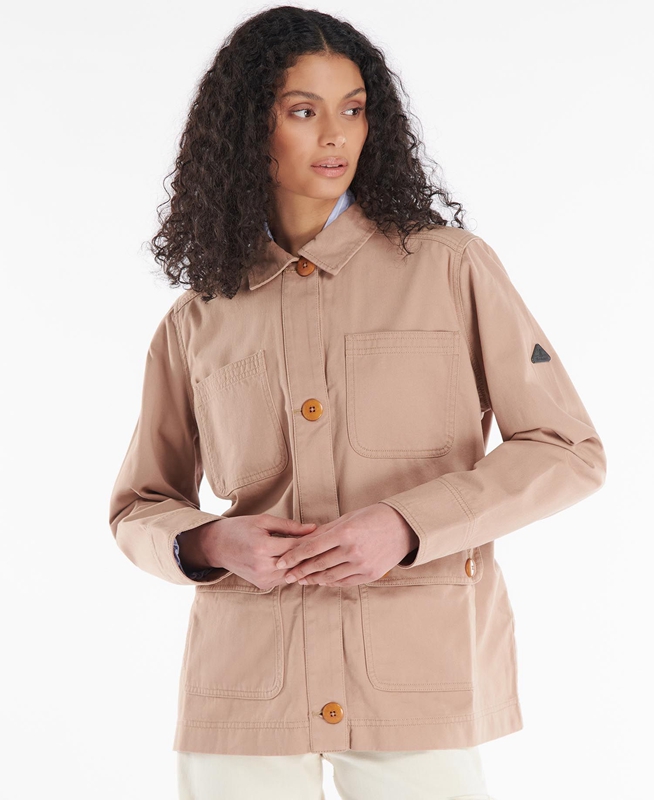 Pink Women's Barbour Coltsfoot Casual Jackets | TBEV-23954