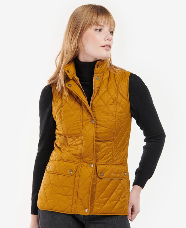 Yellow Women's Barbour Otterburn Vest | HSVZ-10593