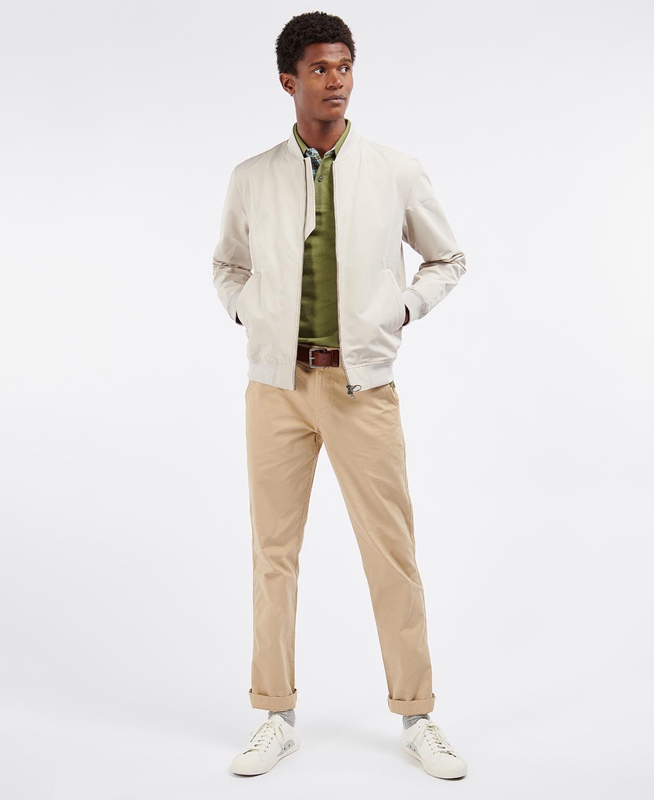 Beige Men's Barbour Ando Casual Jackets | OERY-29876