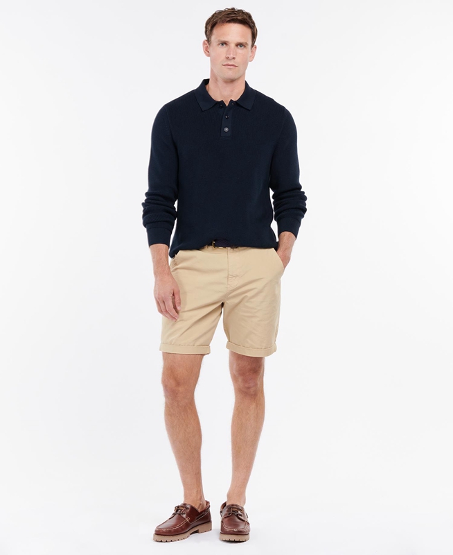 Beige Men's Barbour Glendale Short Pants | BXFR-59287