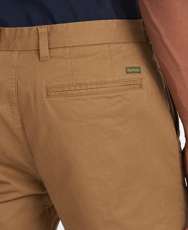 Beige Men's Barbour Neuston Essential Chinos Pants | OHEW-52684