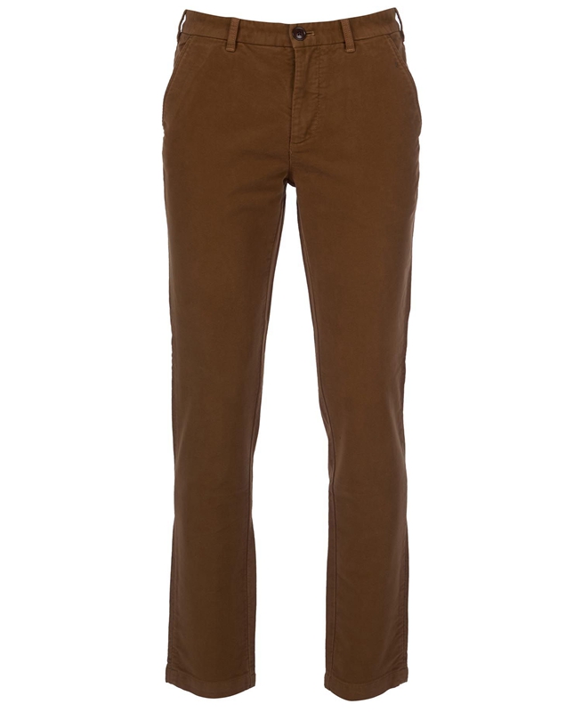 Beige Men's Barbour Neuston Moleskin Trousers Pants | BEDS-57486