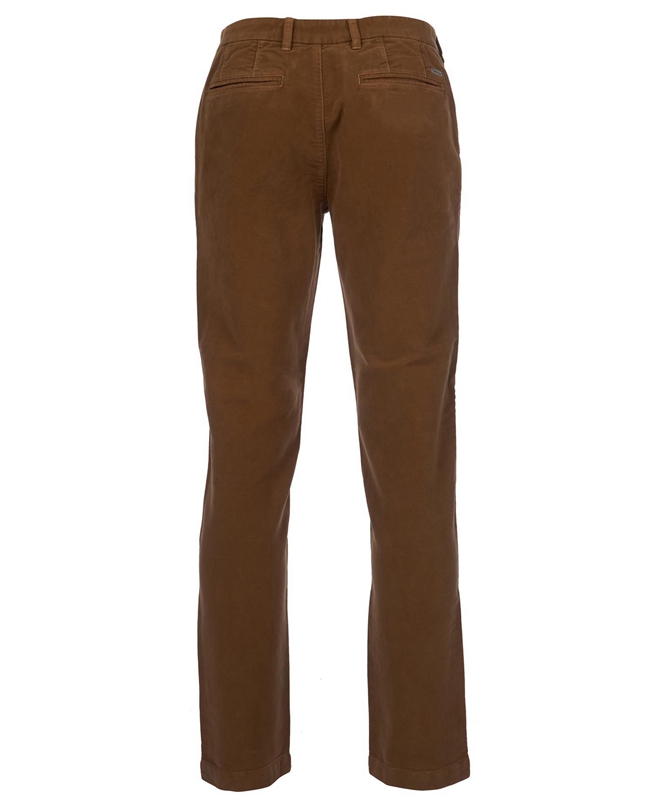 Beige Men's Barbour Neuston Moleskin Trousers Pants | BEDS-57486