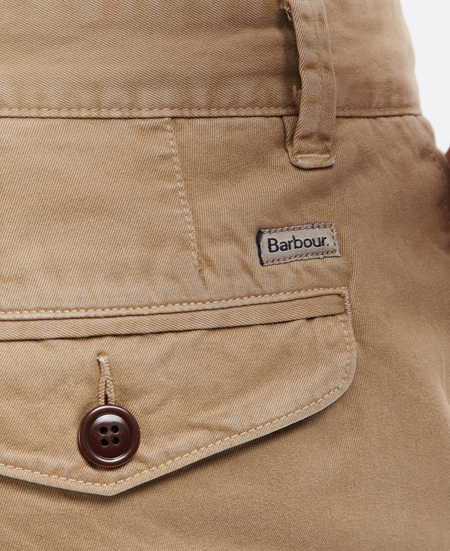 Beige Men's Barbour Neuston Twill Pants | NXGD-47826