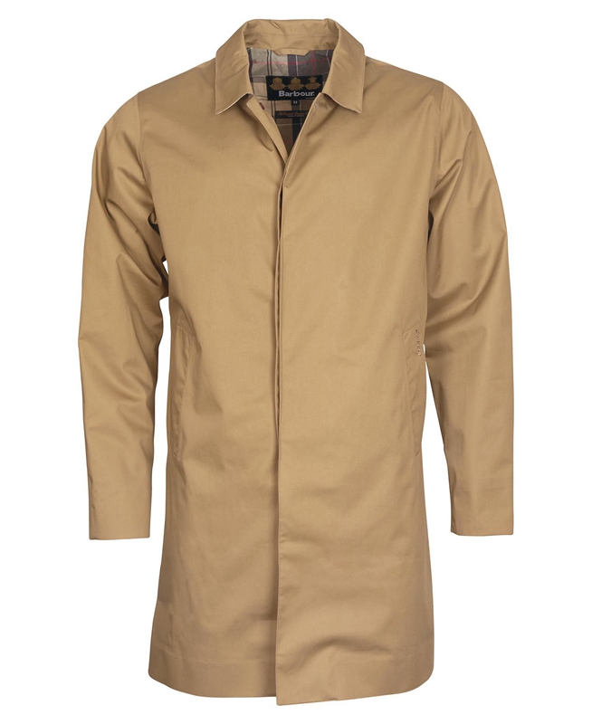 Beige Men's Barbour Rokig Waterproof Jackets | QTFD-59401