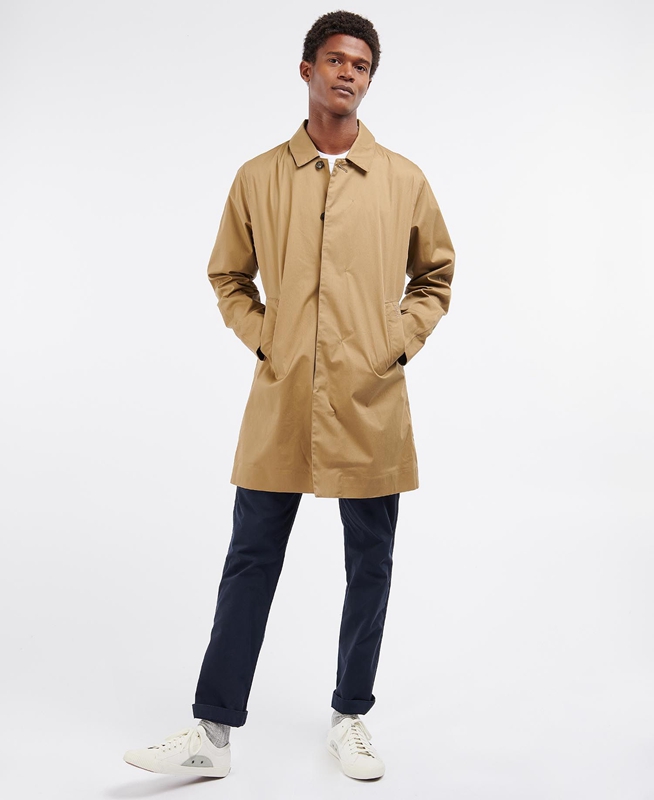 Beige Men's Barbour Rokig Waterproof Jackets | QTFD-59401