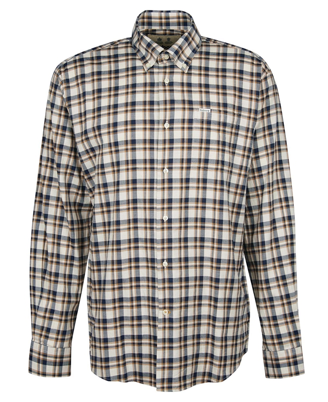 Beige Men's Barbour Turville Regular Fit Shirts | ZWOF-10987