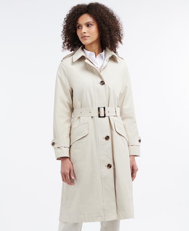 Beige Women\'s Barbour Camilla Waterproof Jackets | XLWU-79345