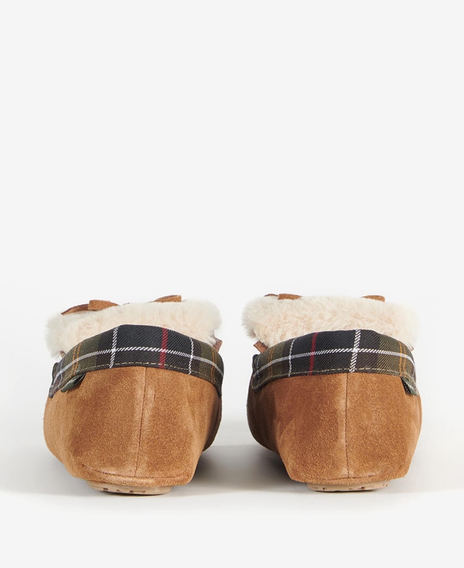 Beige Women's Barbour Darcie Slippers | CQOP-57413