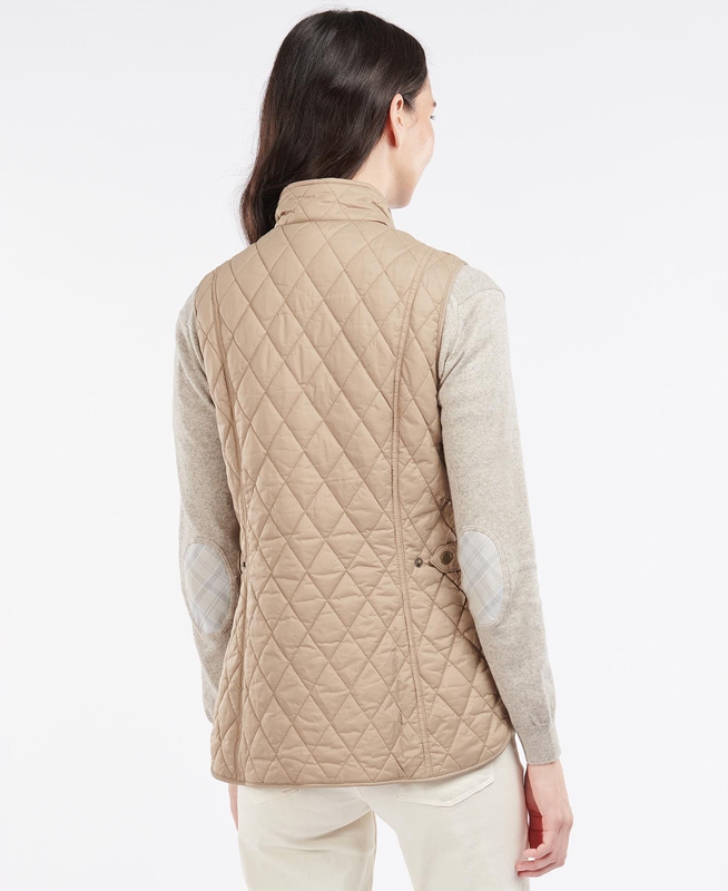 Beige Women's Barbour Weste Otterburn Vest | UMHY-80695