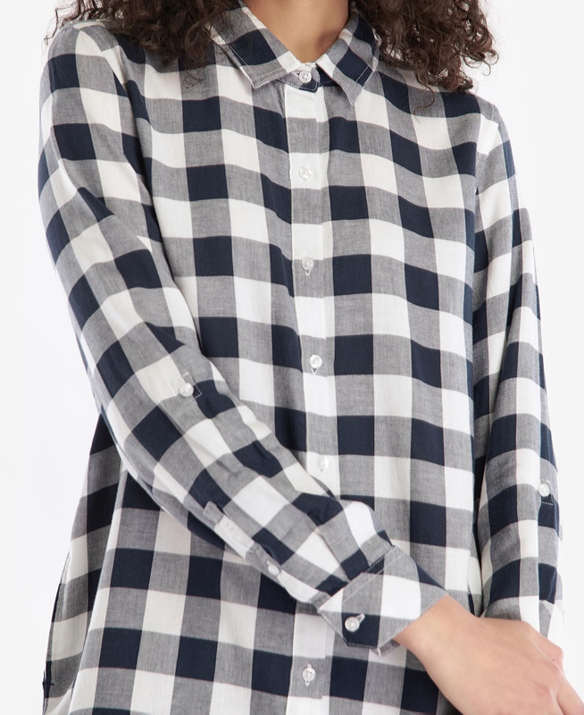 Black / Grey Women's Barbour Baymouth Shirts | VPDT-70642