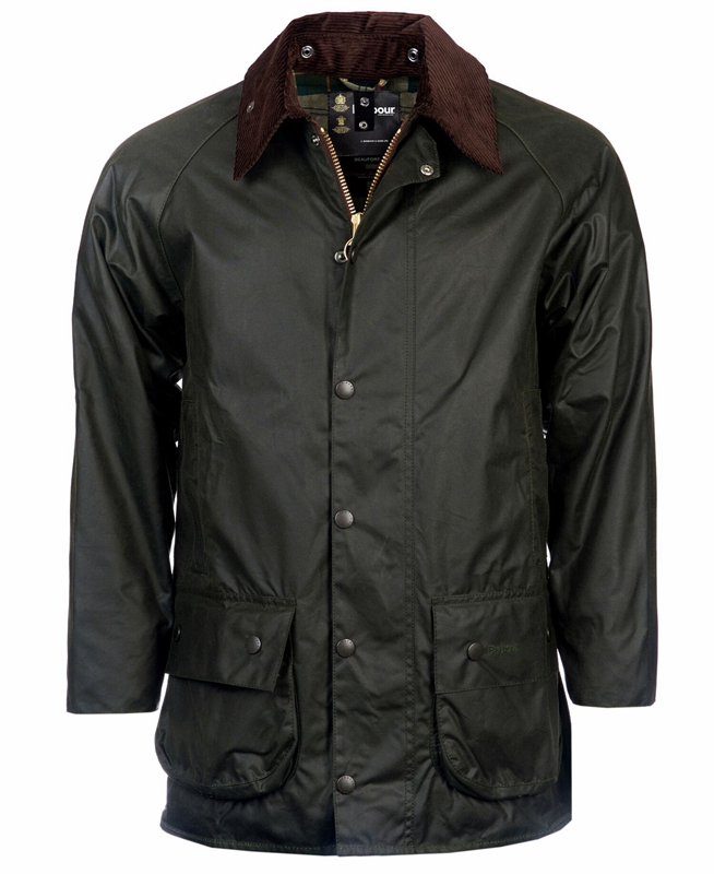 Black Men's Barbour Beaufort® Waxed Jackets | BDJH-03861