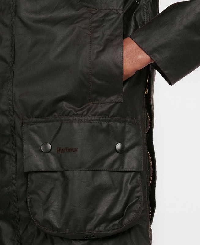 Black Men's Barbour Beaufort® Waxed Jackets | BDJH-03861