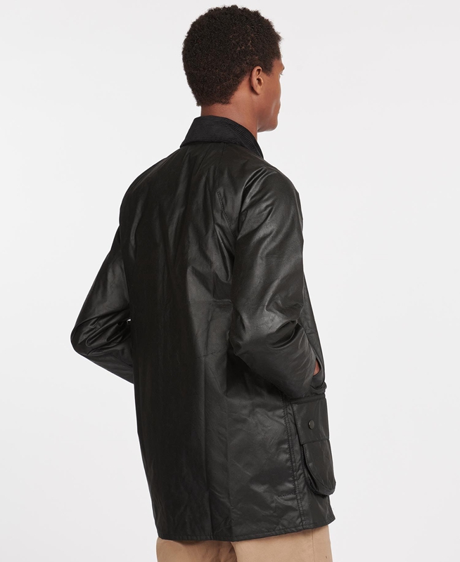 Black Men's Barbour Beaufort® Waxed Jackets | PZCL-63084