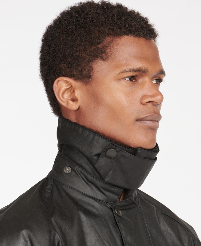 Black Men's Barbour Beaufort® Waxed Jackets | PZCL-63084