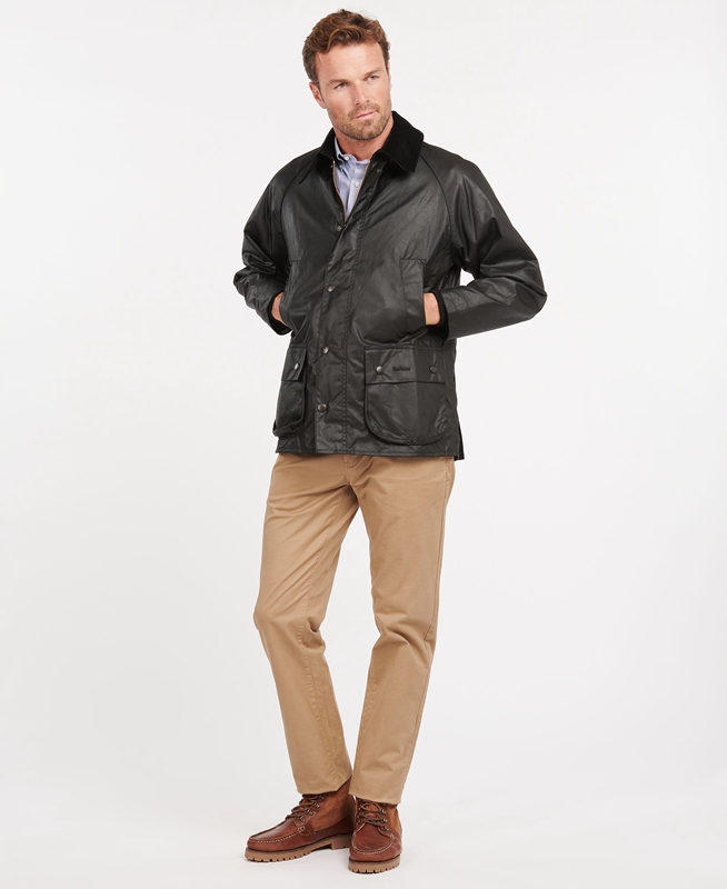 Black Men's Barbour Bedale® Waxed Jackets | EXHW-51460