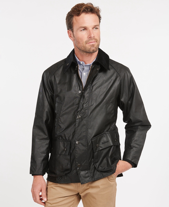 Black Men\'s Barbour Bedale® Waxed Jackets | EXHW-51460