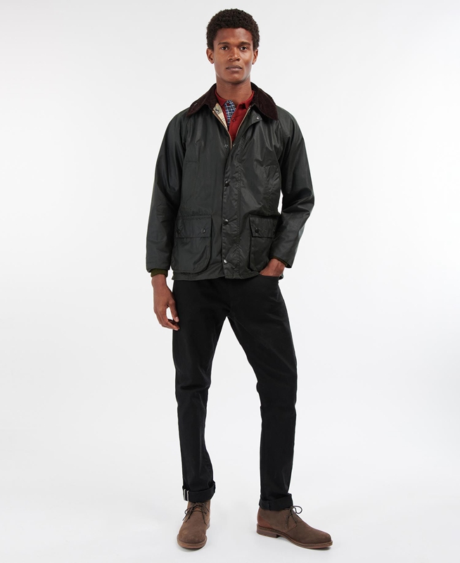 Black Men's Barbour Bedale® Waxed Jackets | UYRB-47023