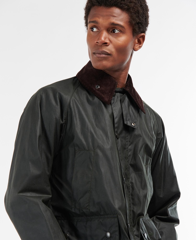 Black Men's Barbour Bedale® Waxed Jackets | UYRB-47023