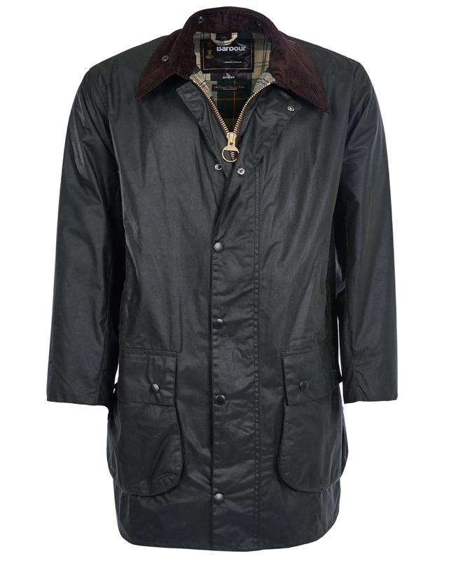 Black Men's Barbour Border® Waxed Jackets | ZVRM-76329