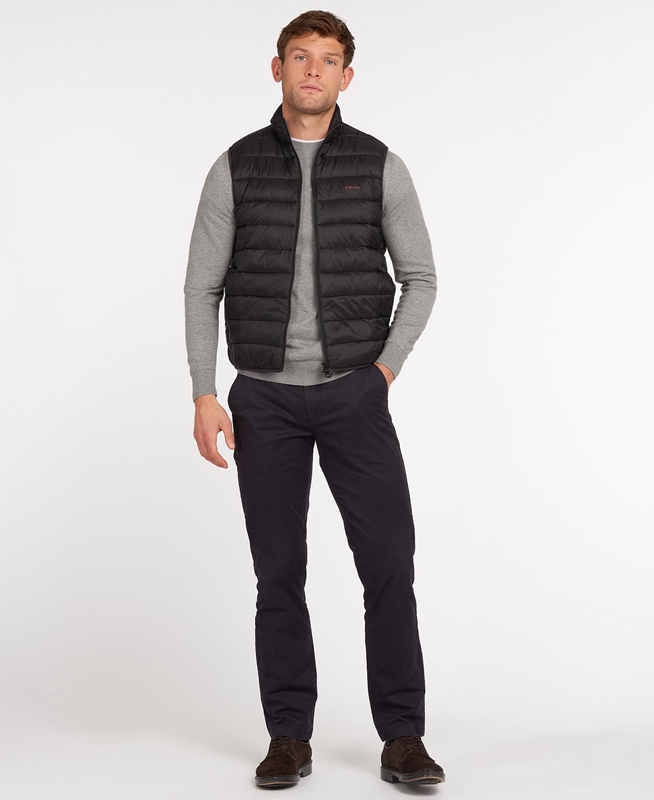 Black Men's Barbour Bretby Vest | FSXE-46025