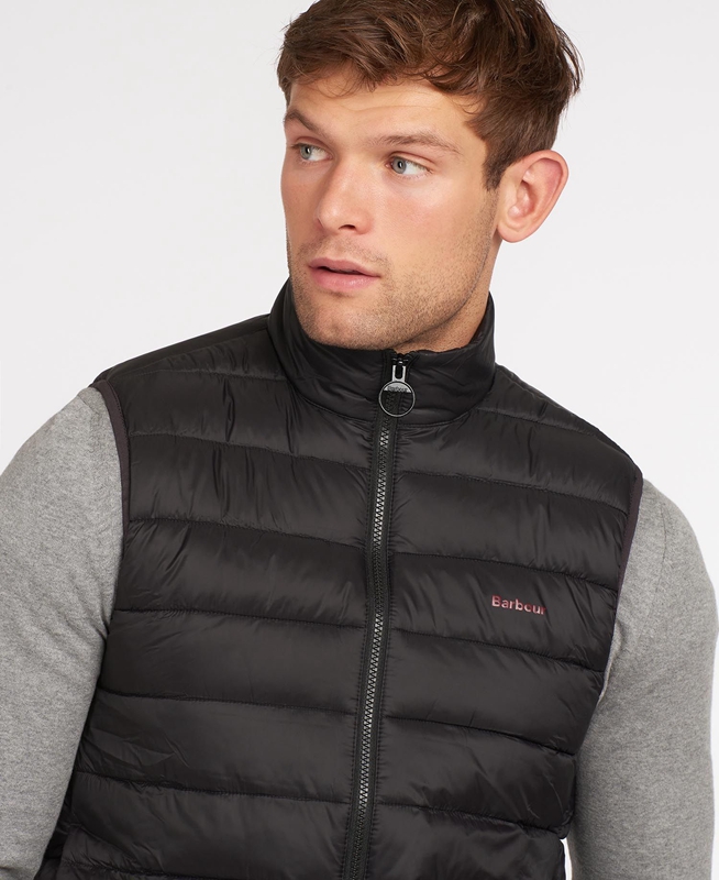 Black Men's Barbour Bretby Vest | FSXE-46025