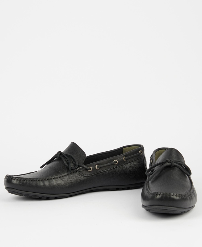 Black Men's Barbour Clark Loafers | SVPO-10278