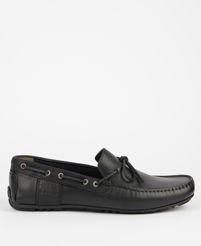 Black Men\'s Barbour Clark Loafers | SVPO-10278