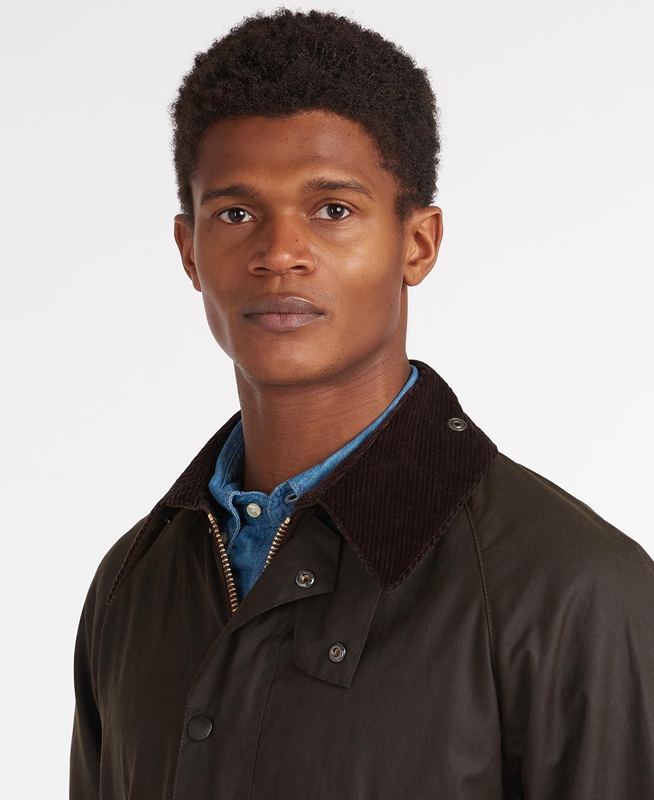 Black Men's Barbour Classic Bedale® Waxed Jackets | CNHT-39621