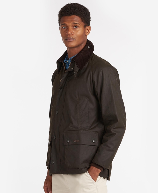 Black Men\'s Barbour Classic Bedale® Waxed Jackets | CNHT-39621