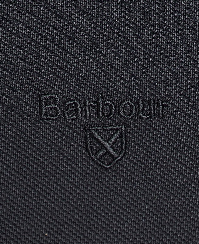 Black Men's Barbour Essential Langarmshirt Sports Polo shirts | RAPZ-60723