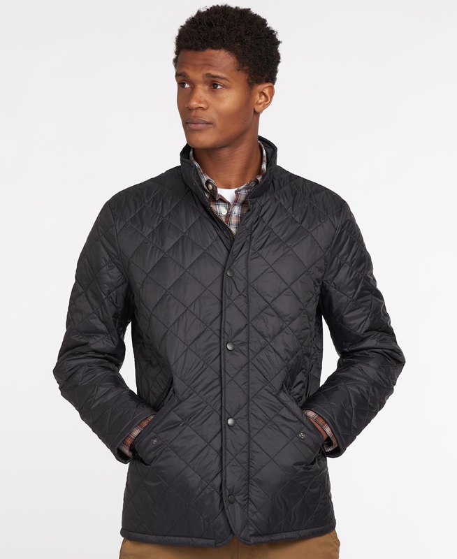 Black Men's Barbour Flyweight Chelsea Quilted Jackets | MQGP-13957