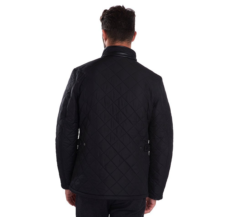 Black Men's Barbour Powell Quilted Jackets | KNXB-30712