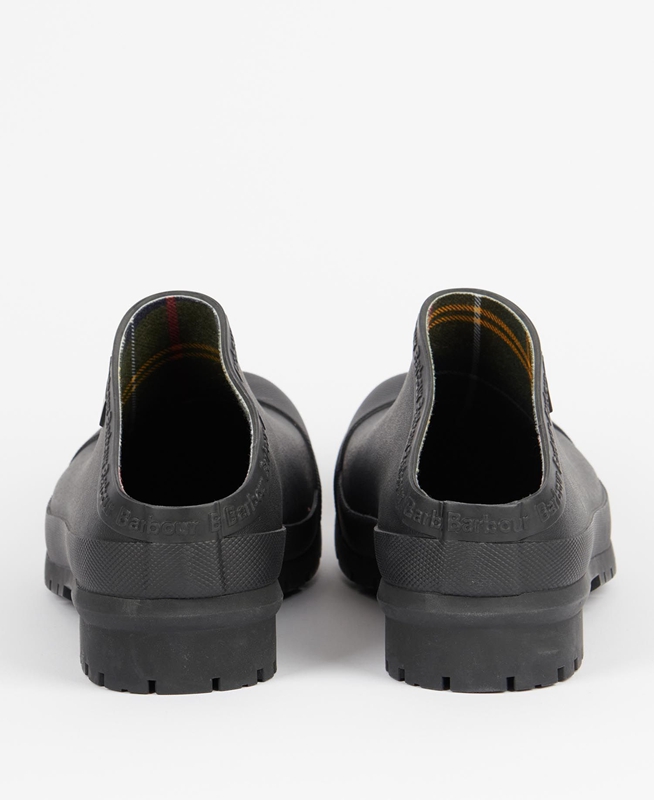 Black Men's Barbour Quinn Clogs | GYLA-40867