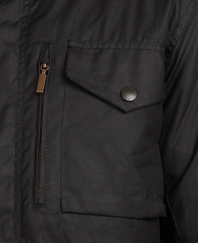 Black Men's Barbour Sapper Waxed Jackets | XFQB-92315